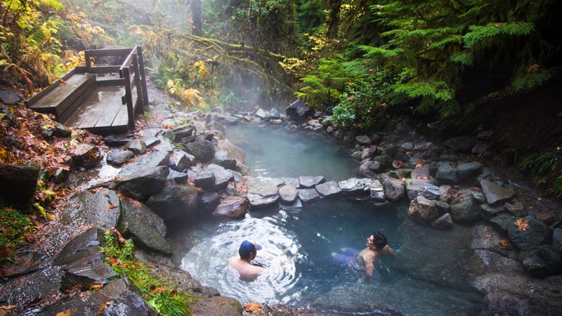 Natural hot springs in Oregon